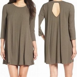 Lush Leah Ribbed Sheath Swing Dress Sz Large NWT